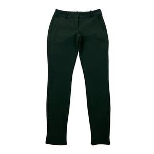 Theory Dress Pants Womens 0 Green Taper Stretch Business Casual Office